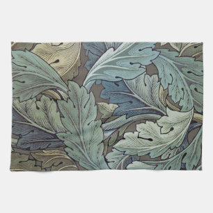 William Morris Acanthus Sage Flower Floral Botanic Tea Towel