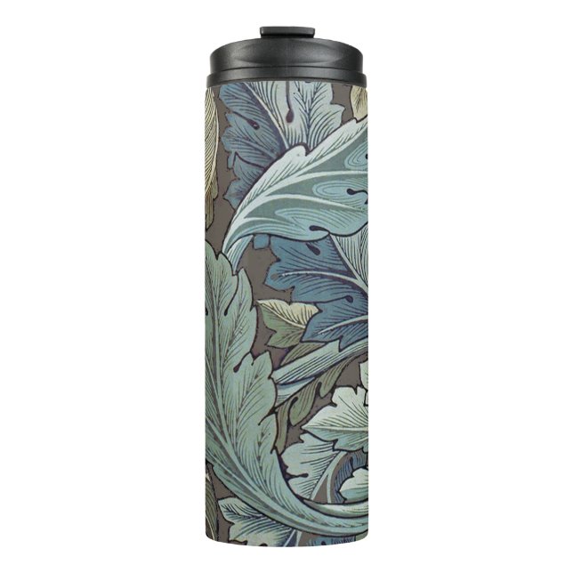 William Morris Acanthus Sage Flower Floral Botanic Thermal Tumbler (Front)