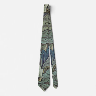 William Morris Acanthus Sage Flower Floral Botanic Tie