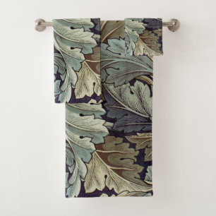 William Morris Acanthus Wallpaper Leaves Bath Towel Set