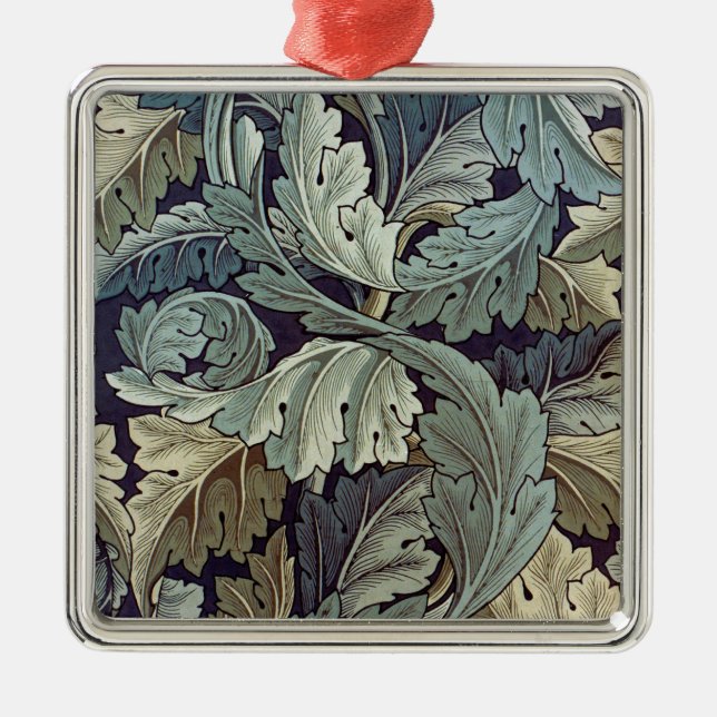 William Morris Acanthus Wallpaper Leaves Metal Ornament (Front)