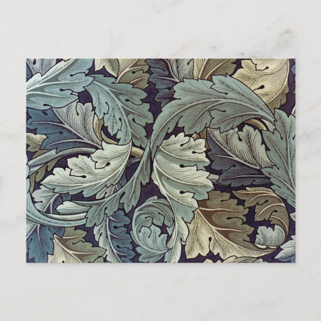 William Morris Acanthus Wallpaper Leaves Postcard (Front)