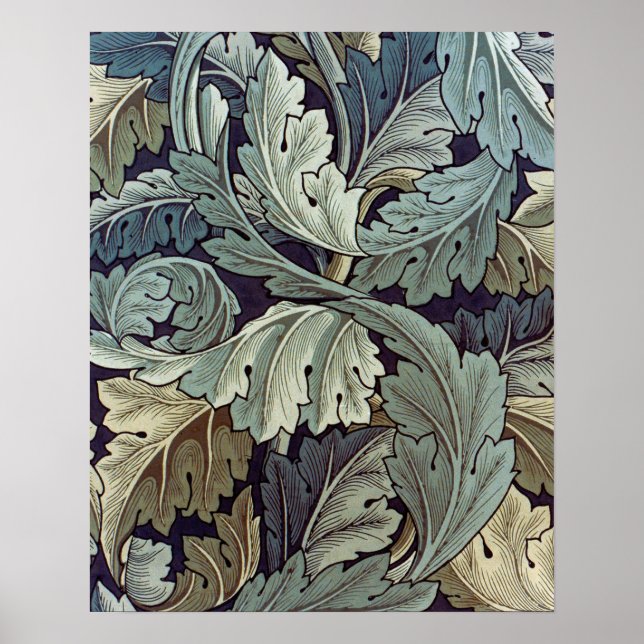 William Morris Acanthus Wallpaper Leaves Poster (Front)