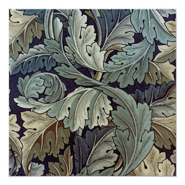 William Morris Acanthus Wallpaper Leaves Poster (Front)