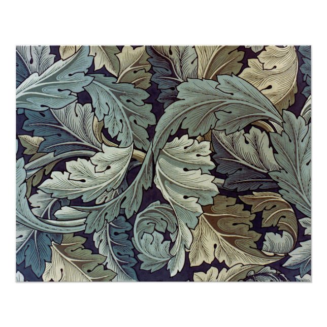 William Morris Acanthus Wallpaper Leaves Poster (Front)
