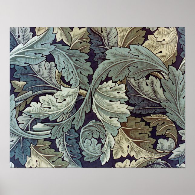 William Morris Acanthus Wallpaper Leaves Poster (Front)