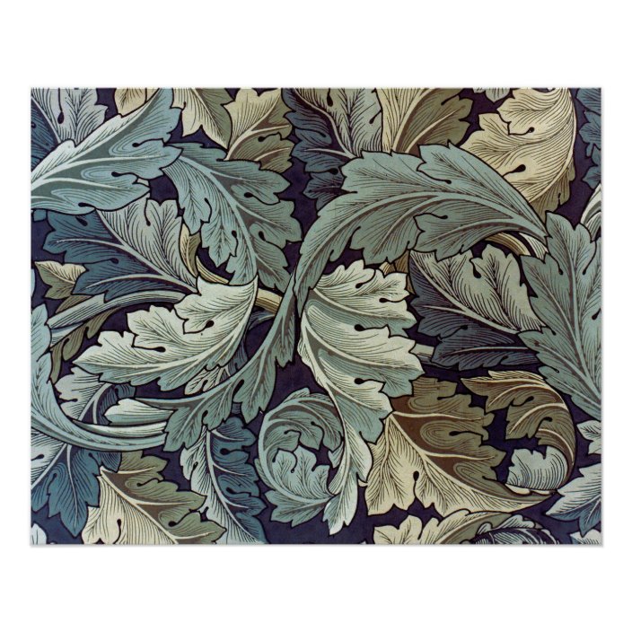 William Morris Acanthus Wallpaper Poster | Zazzle.com.au