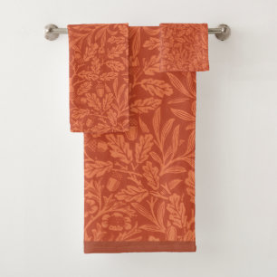 William Morris Acorn Wallpaper Nature Design Bath Towel Set