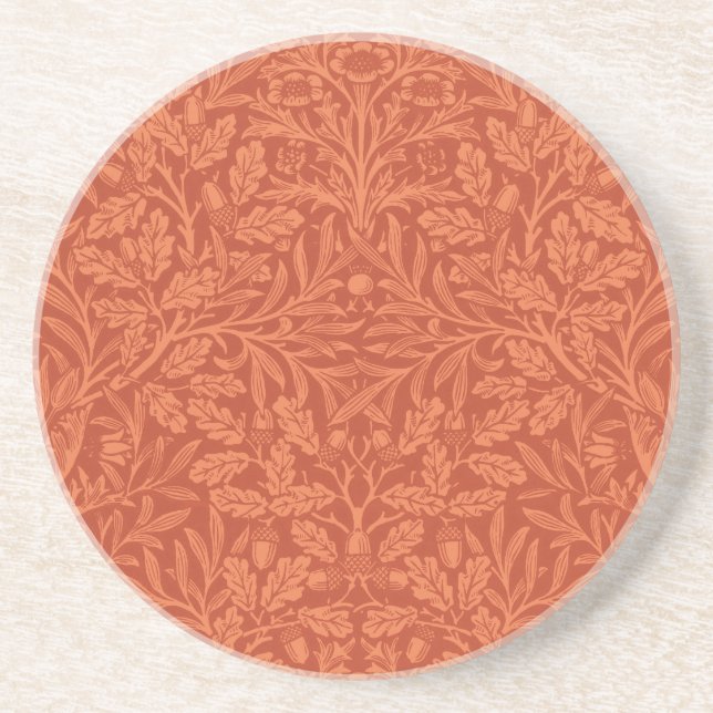 William Morris Acorn Wallpaper Nature Design Coaster (Front)