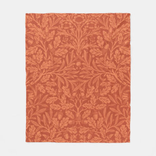 William Morris Acorn Wallpaper Nature Design Fleece Blanket
