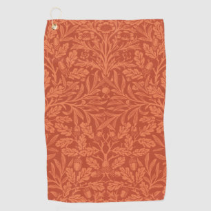 William Morris Acorn Wallpaper Nature Design Golf Towel