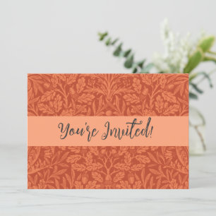 William Morris Acorn Wallpaper Nature Design Invitation