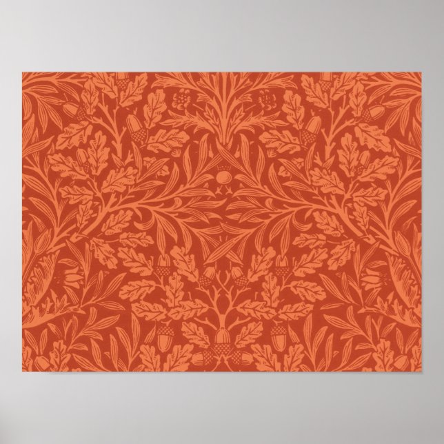 William Morris Acorn Wallpaper Nature Design Poster (Front)