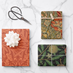 William Morris Acorn Wallpaper Nature Design Wrapping Paper Sheet