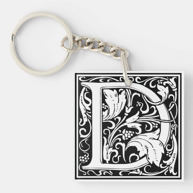 William Morris Alphabet “D” Key Ring (Front)