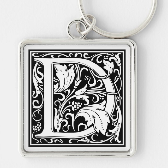 William Morris Alphabet “D” Key Ring (Front)