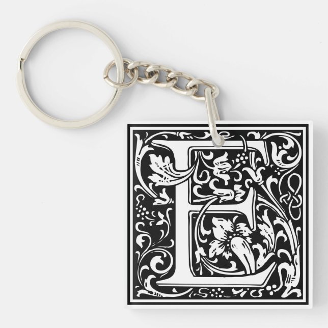 William Morris Alphabet “E” Key Ring (Front)