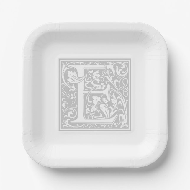 William Morris Alphabet “E” Paper Plates (Front)