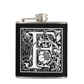 William Morris Alphabet “F” Hip Flask