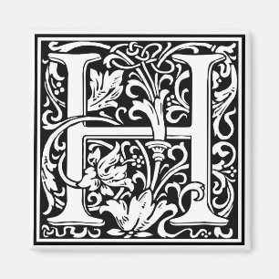 William Morris Alphabet “H” Magnet