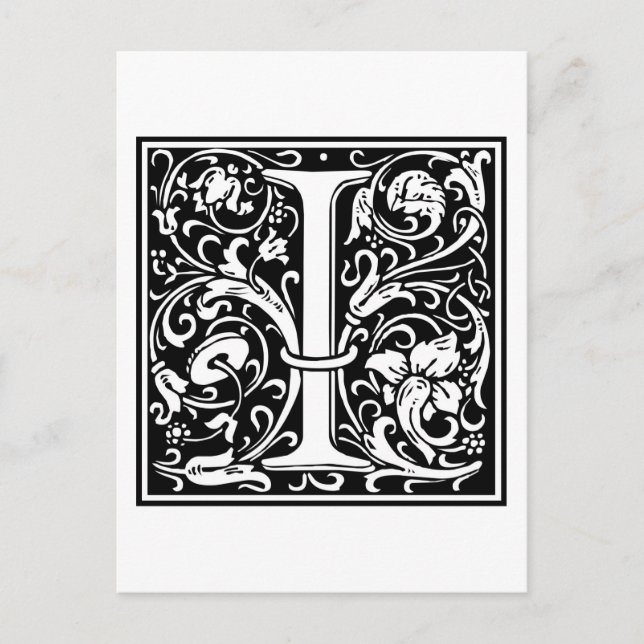 William Morris Alphabet “I” Postcard (Front)