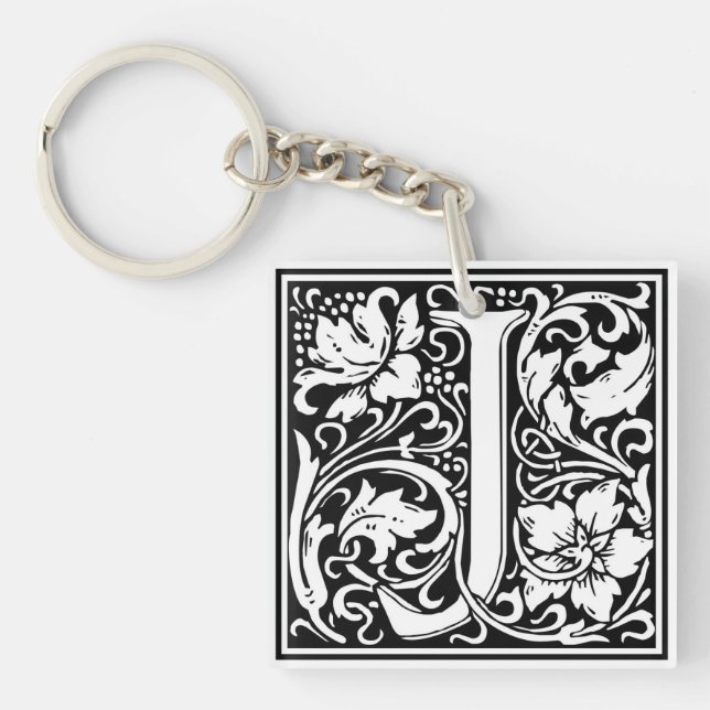 William Morris Alphabet “J” Key Ring (Front)