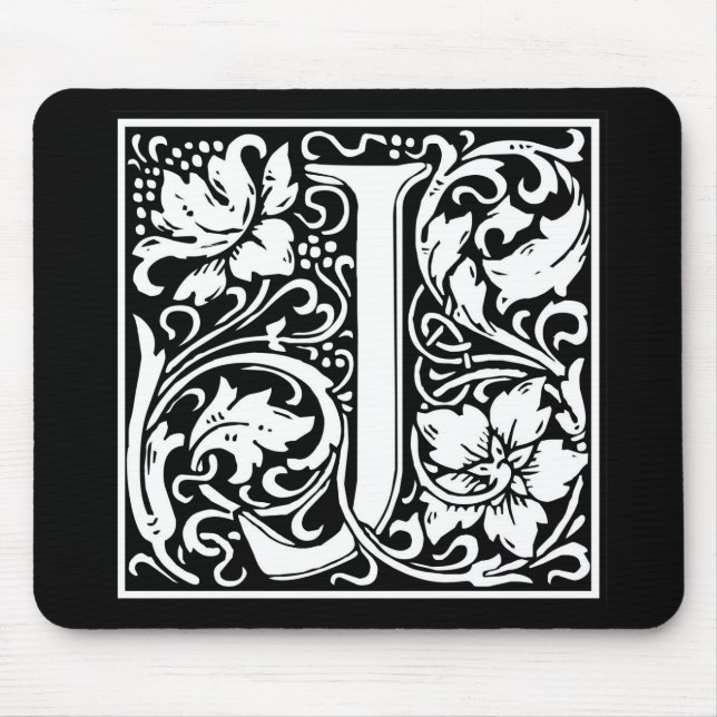 William Morris Alphabet “J” Mouse Pad (Front)