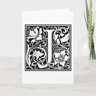 William Morris Alphabet “J” Note Card