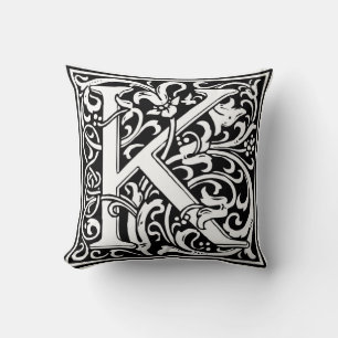 William Morris Alphabet “K” Cushion