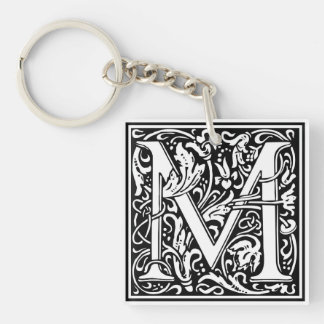 William Morris Alphabet “M” Key Ring