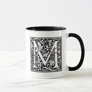 William Morris Alphabet “M” Mug