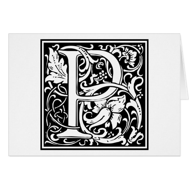William Morris Alphabet “P” (Front Horizontal)