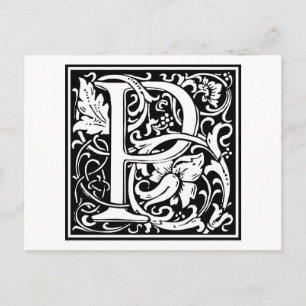 William Morris Alphabet “P” Postcard