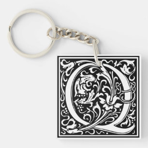 William Morris Alphabet “Q” Key Ring