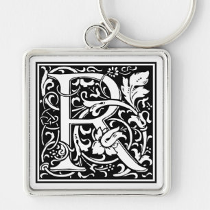 William Morris Alphabet “R” Key Ring