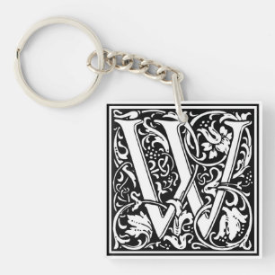 William Morris Alphabet “W” Key Ring