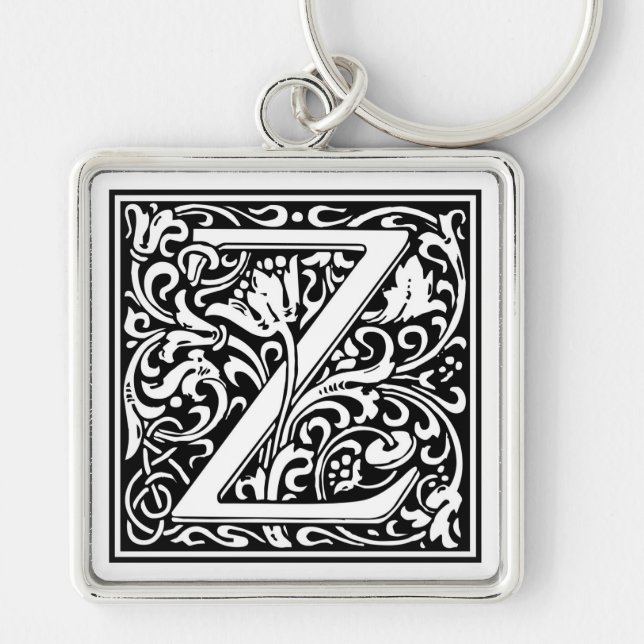 William Morris Alphabet “Z” Key Ring (Front)