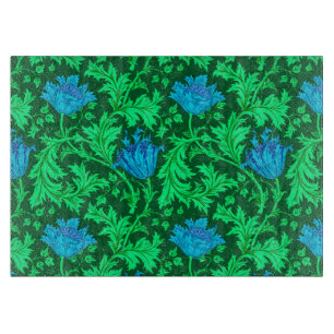 William Morris Anemone, Emerald Green and Blue  Cutting Board