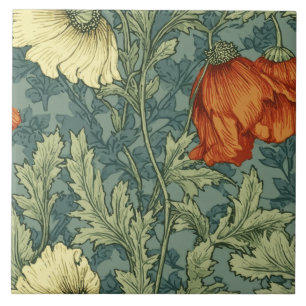 William Morris Anemone Floral Ceramic Tile