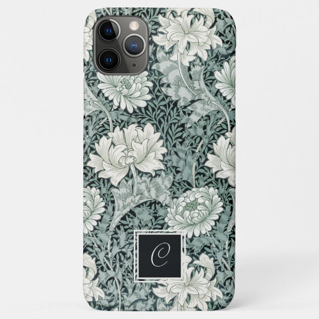William Morris Anemone Floral Pattern and Monogram Case-Mate iPhone Case (Back)