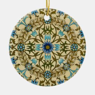 William Morris Antique 1873 Vine & Floral Pattern Ceramic Ornament