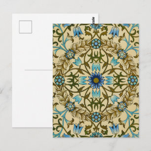 William Morris Antique 1873 Vine & Floral Pattern Postcard