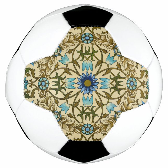 William Morris Antique 1873 Vine & Floral Pattern Soccer Ball (Front)