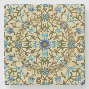 William Morris Antique 1873 Vine & Floral Pattern Stone Coaster