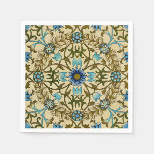 William Morris- Antique 1873 Vine & Flower Pattern Napkin
