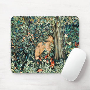 William Morris Antique Fox Forest Tapestry Art Mouse Pad