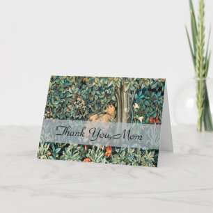William Morris Antique Fox Forest Tapestry Art Thank You Card