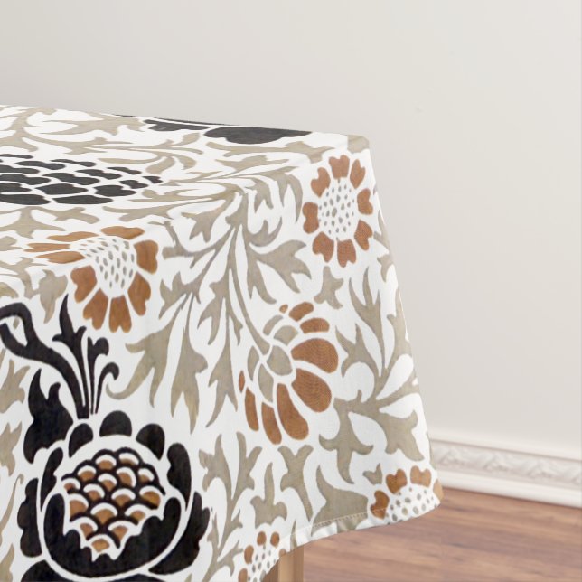 William Morris Antique Grafton Floral Pattern Tablecloth (In Situ)