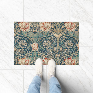 William Morris Antique Honeysuckle Floral Doormat