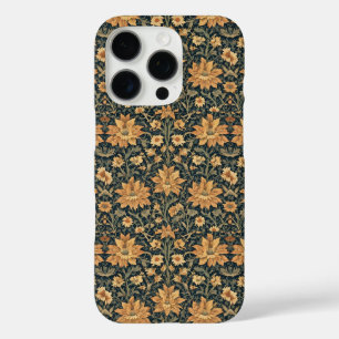 William Morris Antique Honeysuckle Floral Pattern iPhone 16 Pro Case